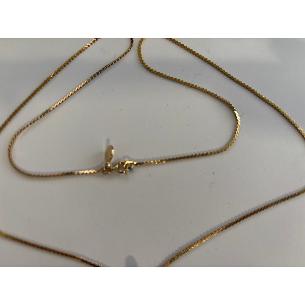 Vintage Avon Turtle Bolo Necklace Gold Tone Chain Lariat - Picture 4 of 4